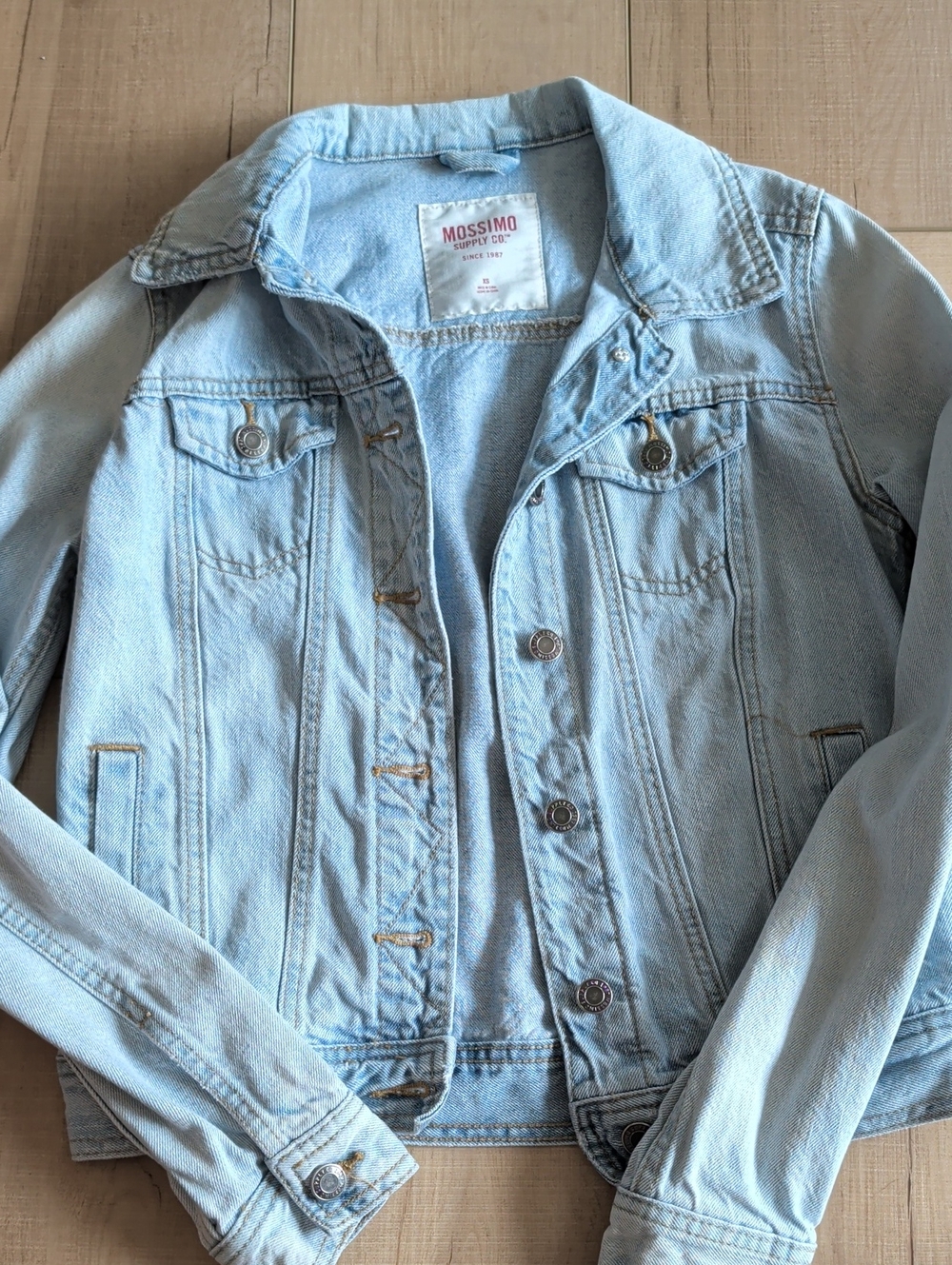 Mossimo Supply Co. Light Wash Denim Jean Jacket - Pale Blue